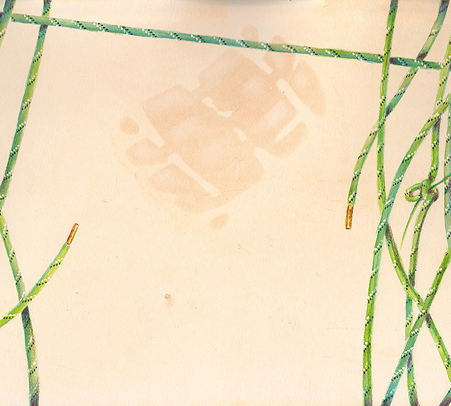 llustration inspired by a poem of Miklos Radnoty for a project with Collettivo NieWiem. Boots strings are holding a flower