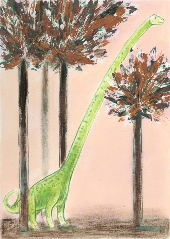 Illustration of a giant sauropod dinosaur