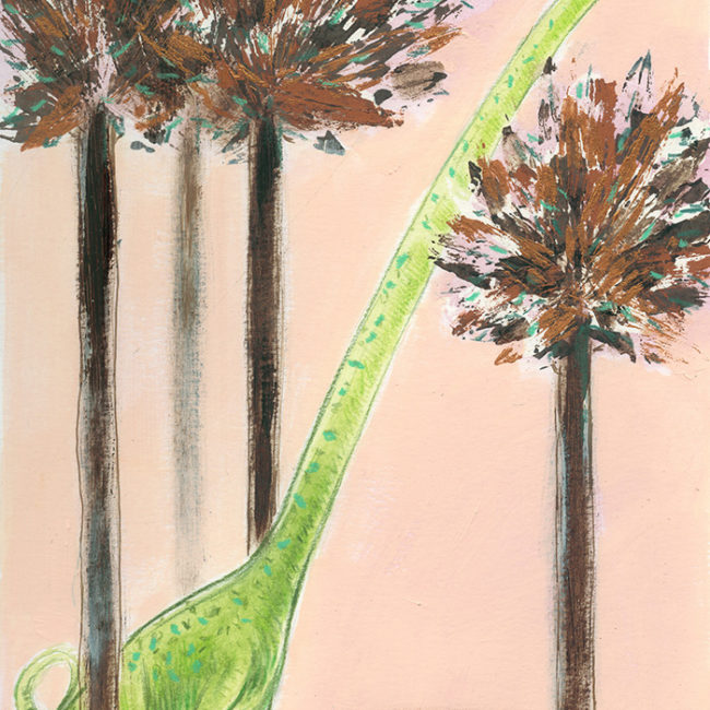 Illustration of a giant sauropod dinosaur